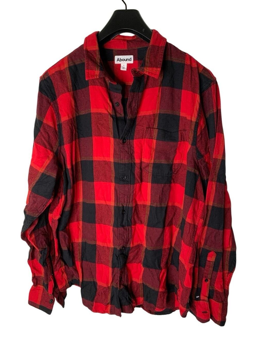 Abound 100% cotton button down shirt buffalo plaid flannel size XL